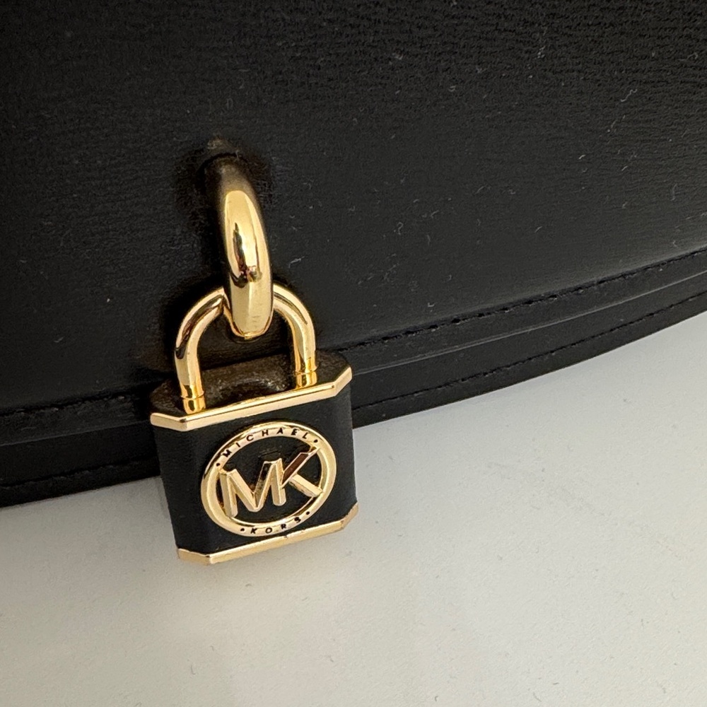 Michael Kors Mila Black and Gold Crossbody Bag - Picture 2 of 7